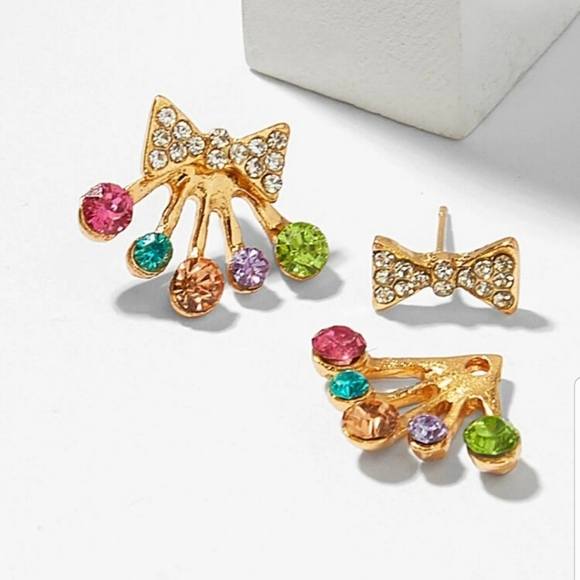 *Josephine* Rainbow Stone Earrings - Picture 4 of 4